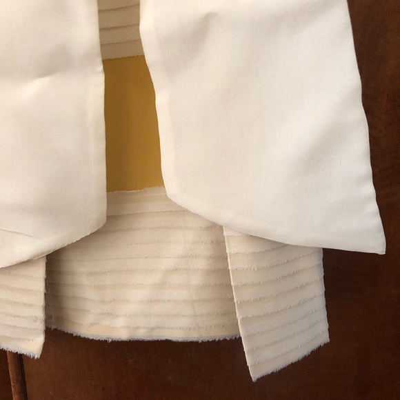 SOLD Anthro Hitherto Yellow/Cream Strapless Dress - Picture 6 of 8